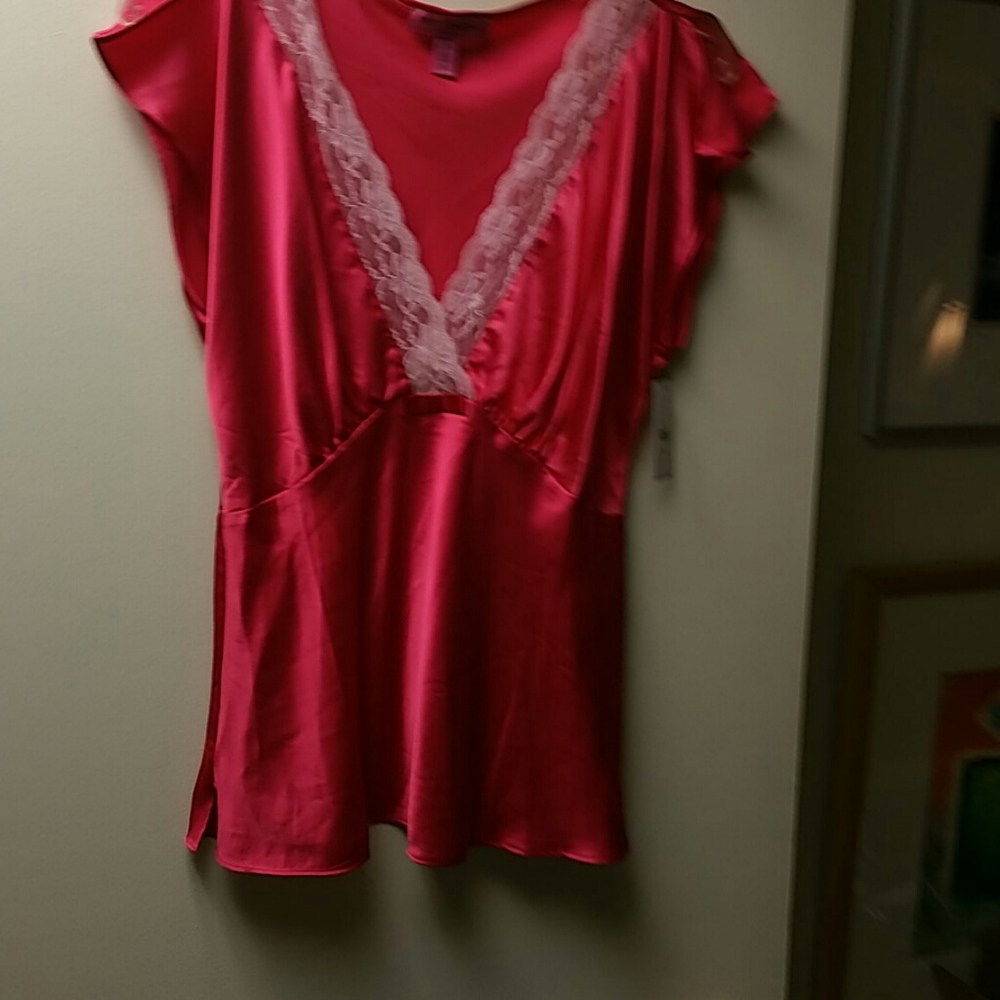 Betsey Johnson red satin intimate apparel